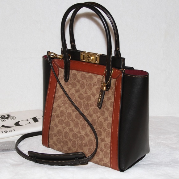 NWT COACH 1941 Troupe Tote in Signature Leather Purse Handbag - Picture 2 of 7
